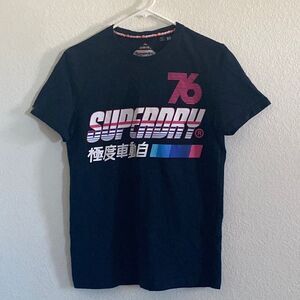 SUPERDRY Black 100% Thick Cotton T Shirt Size M
